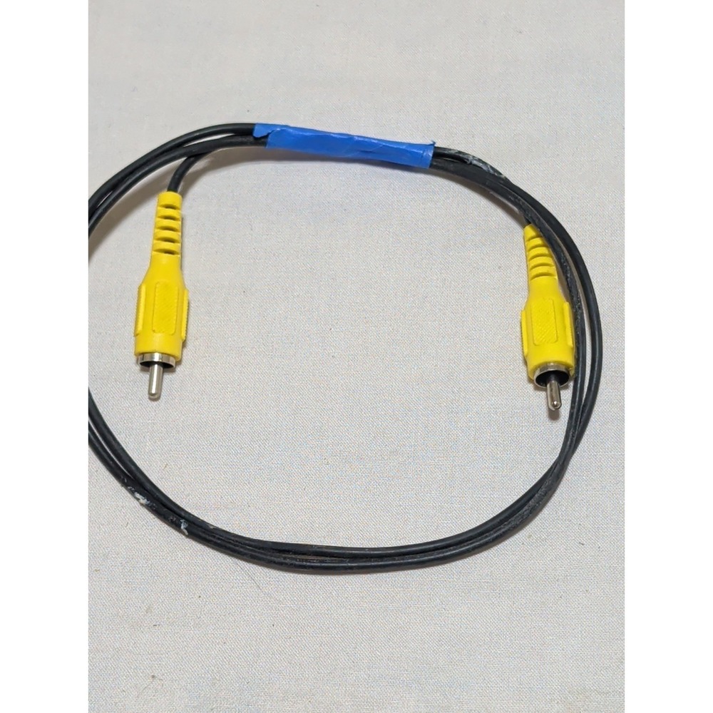 Single RCA Male to RCA Male Composite Video Cable Blue Band Black Cord 40in